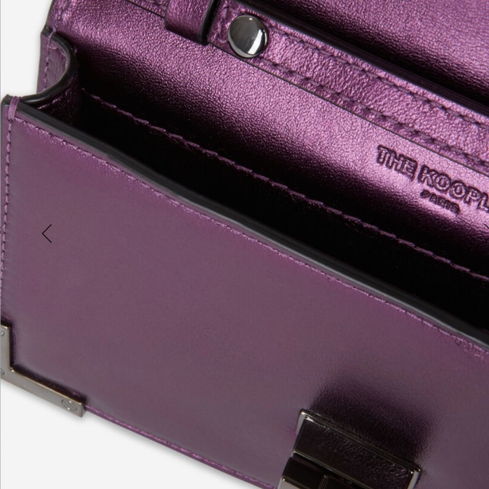 Small Purple  Leather Clutch Bag from The Kooples - Picture 8 of 9